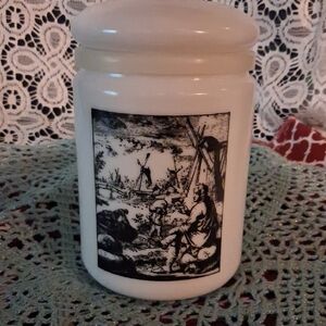 Elegant Cream Decorative Jar